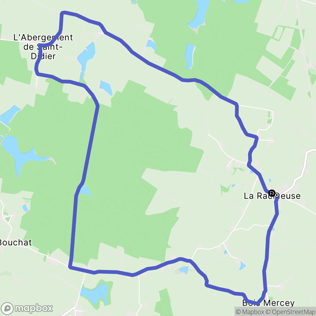 La Racineuse : carte du parcours de randonnée - France