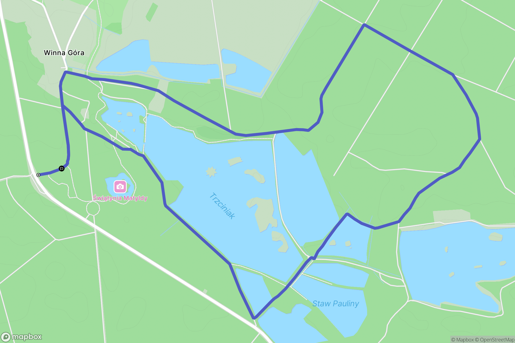 Pokój: mapa trasy - Poland