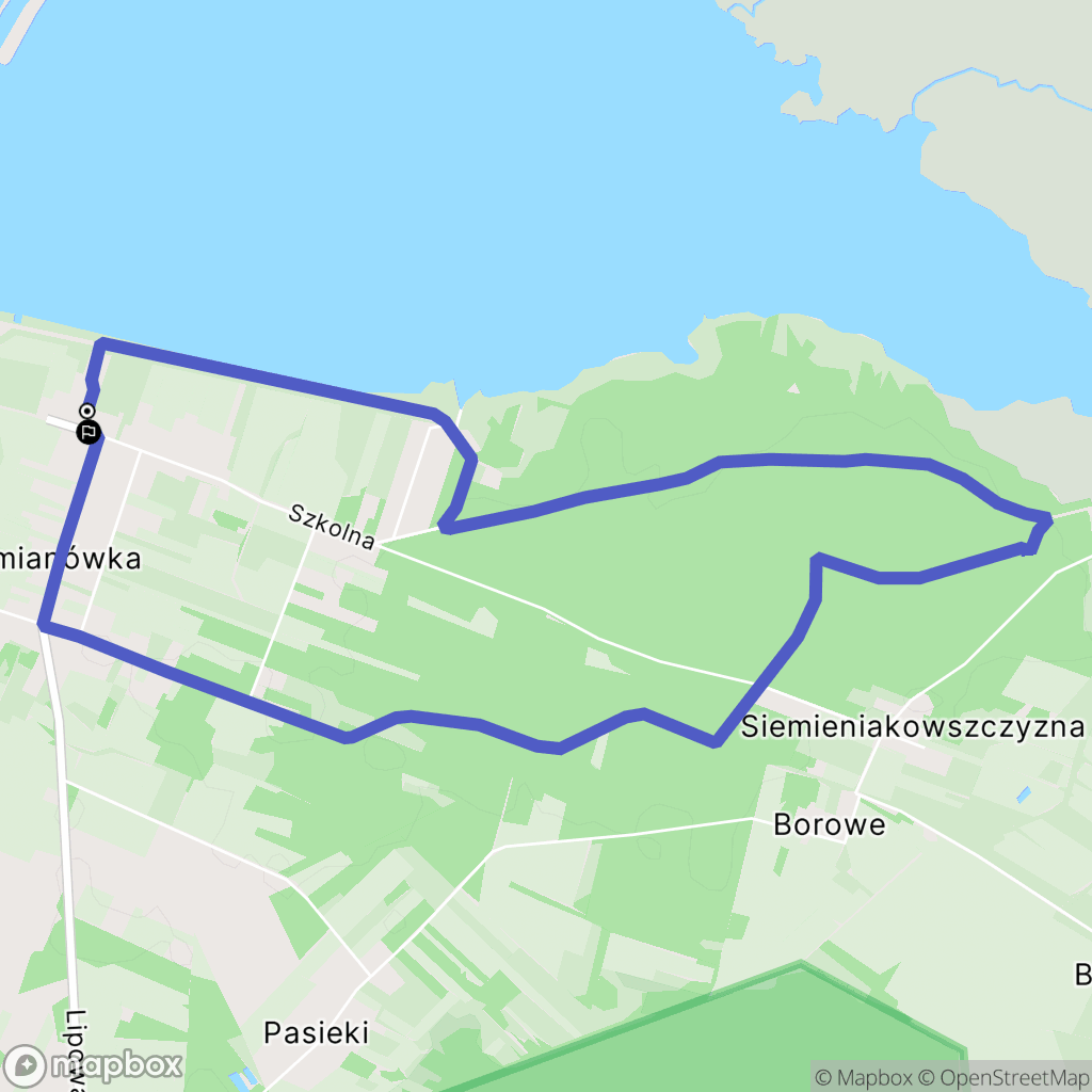 Siemianówka: mapa trasy - Poland