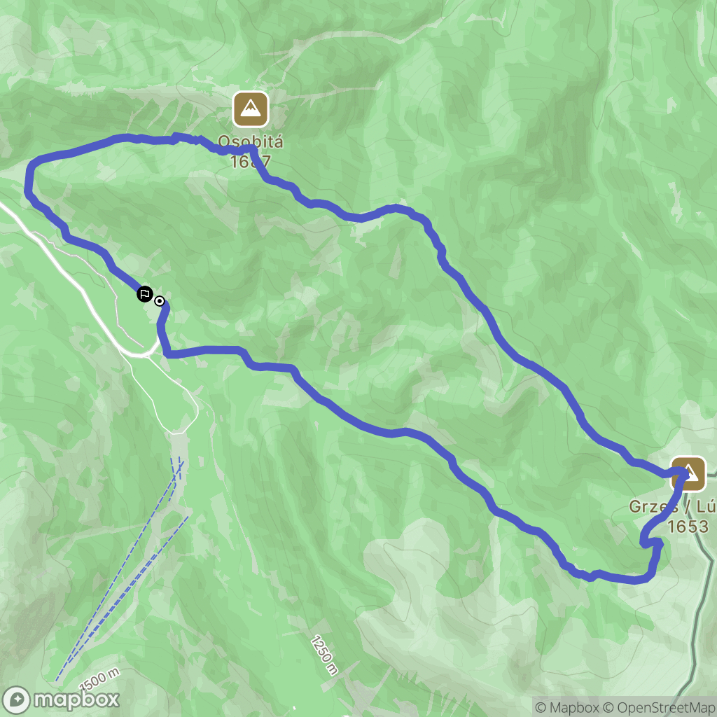Zuberec: mapa trasy - Slovakia