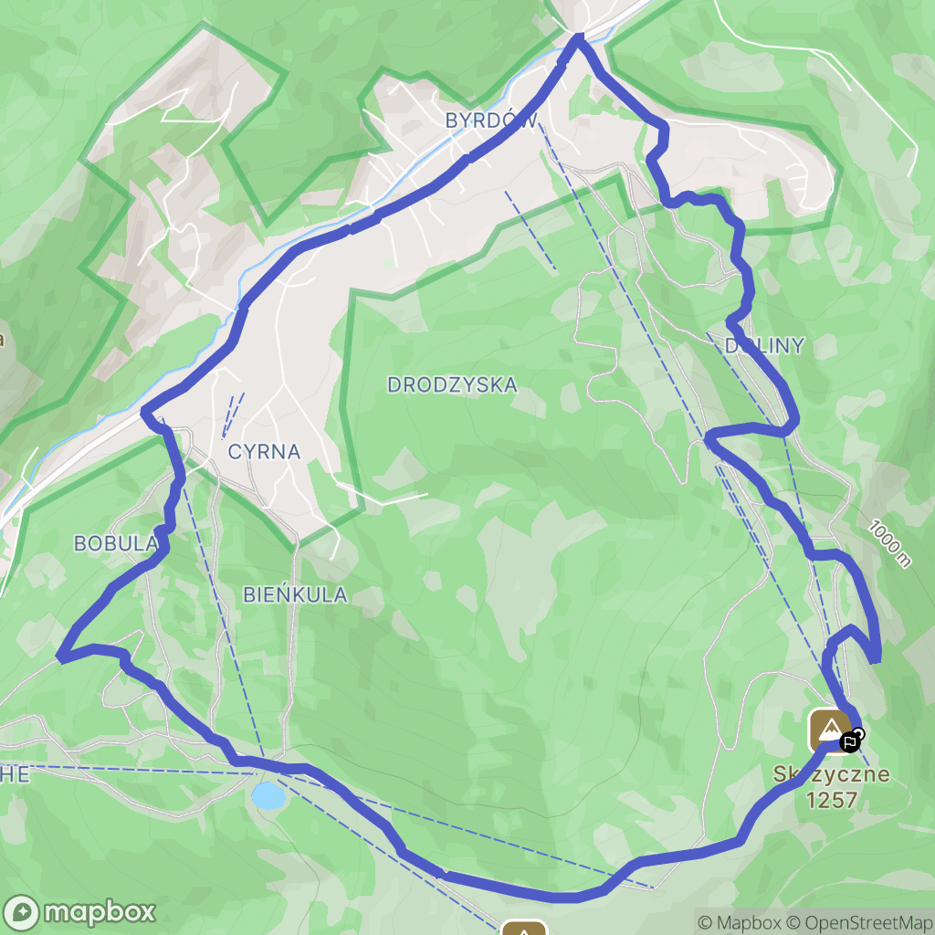 Szczyrk: mapa trasy - Poland