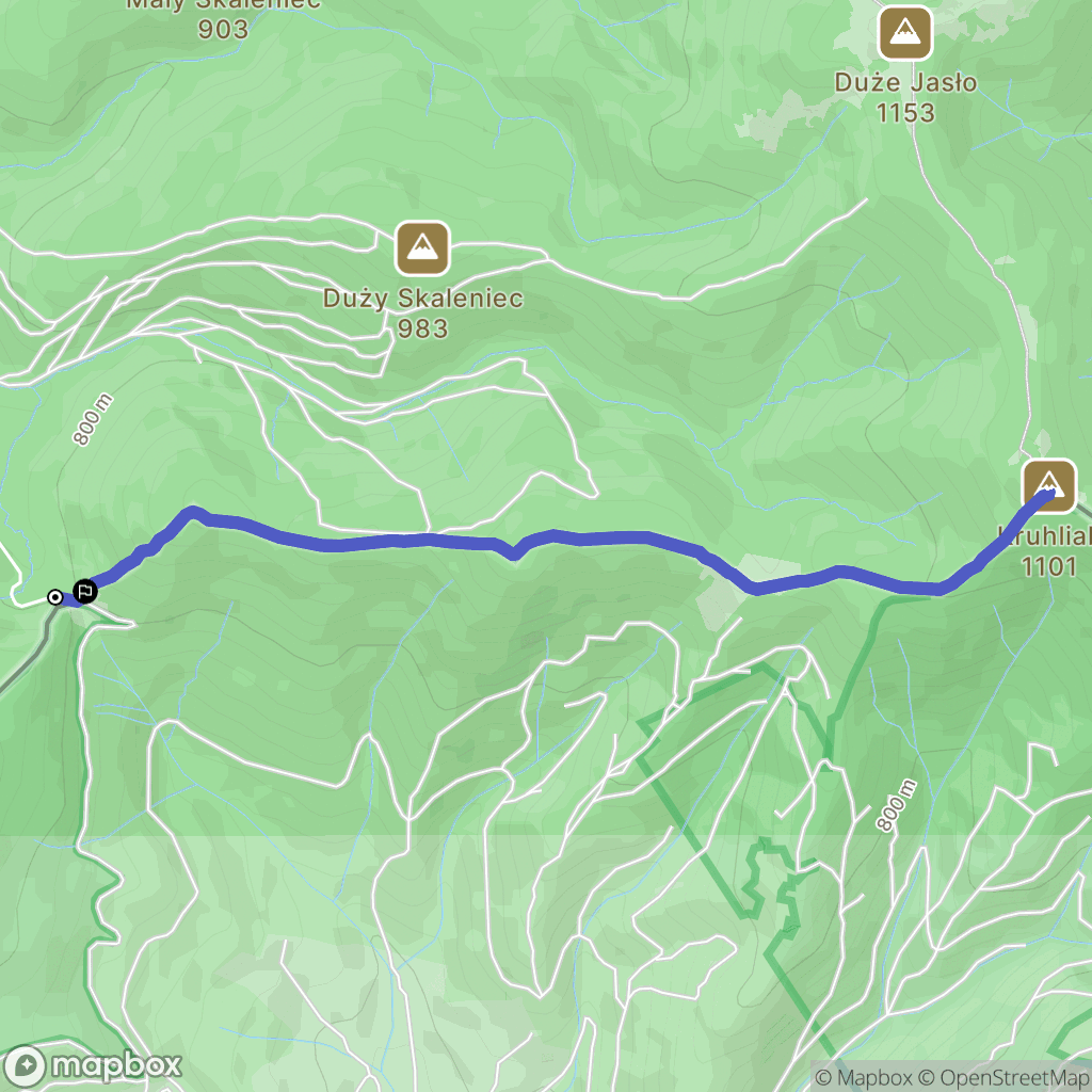 Przysłup: mapa trasy - Poland