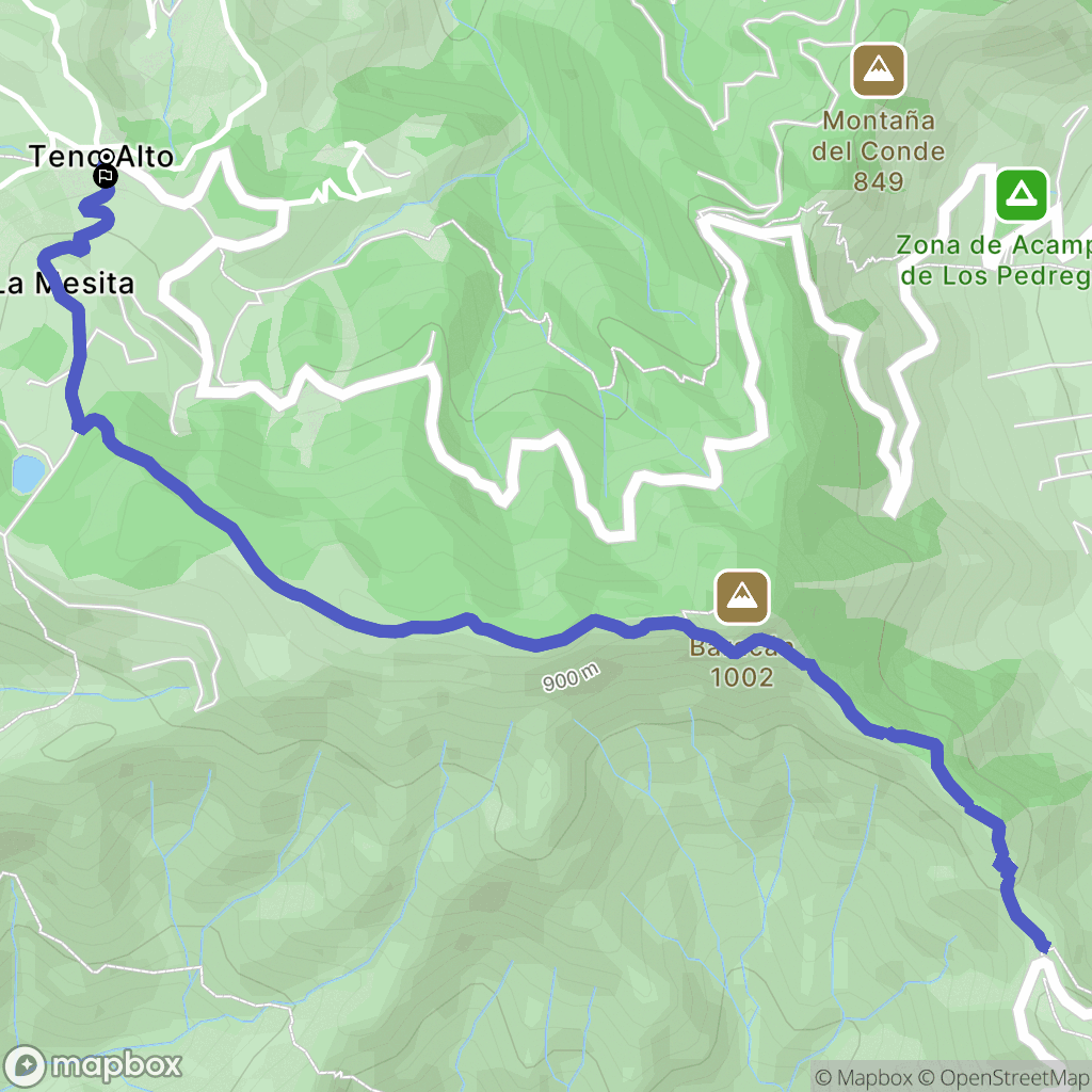Las Portelas : carte du parcours de randonnée - Spain