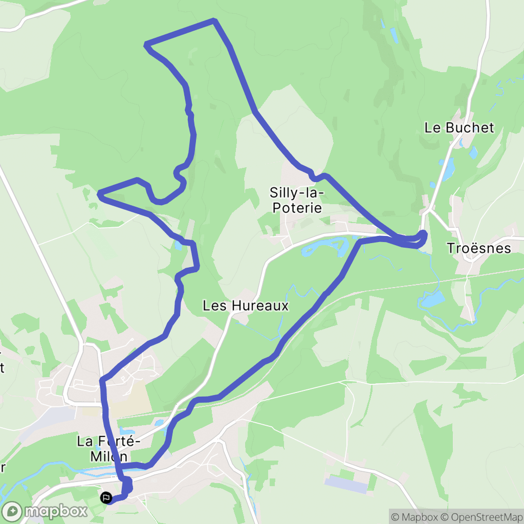 La Ferté-Milon : carte du parcours de randonnée - France