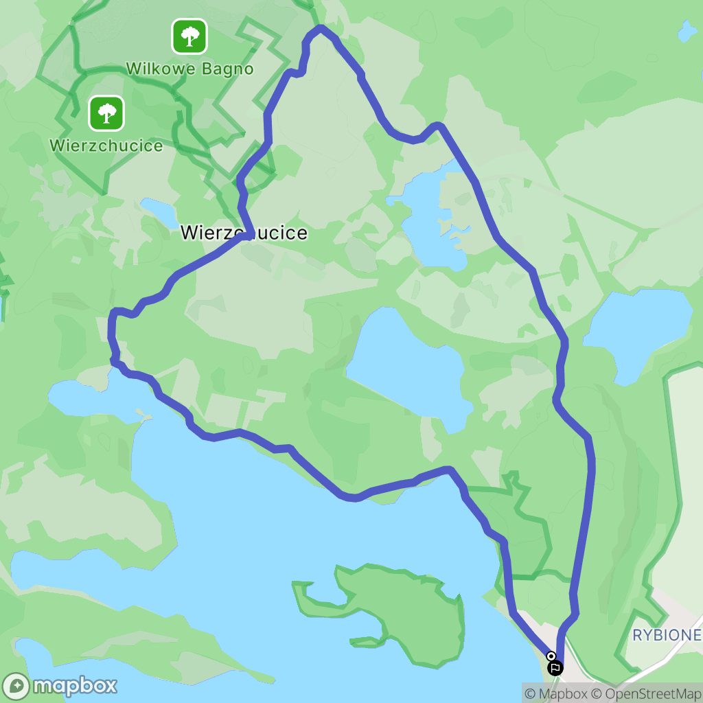 Ińsko: mapa trasy - Poland