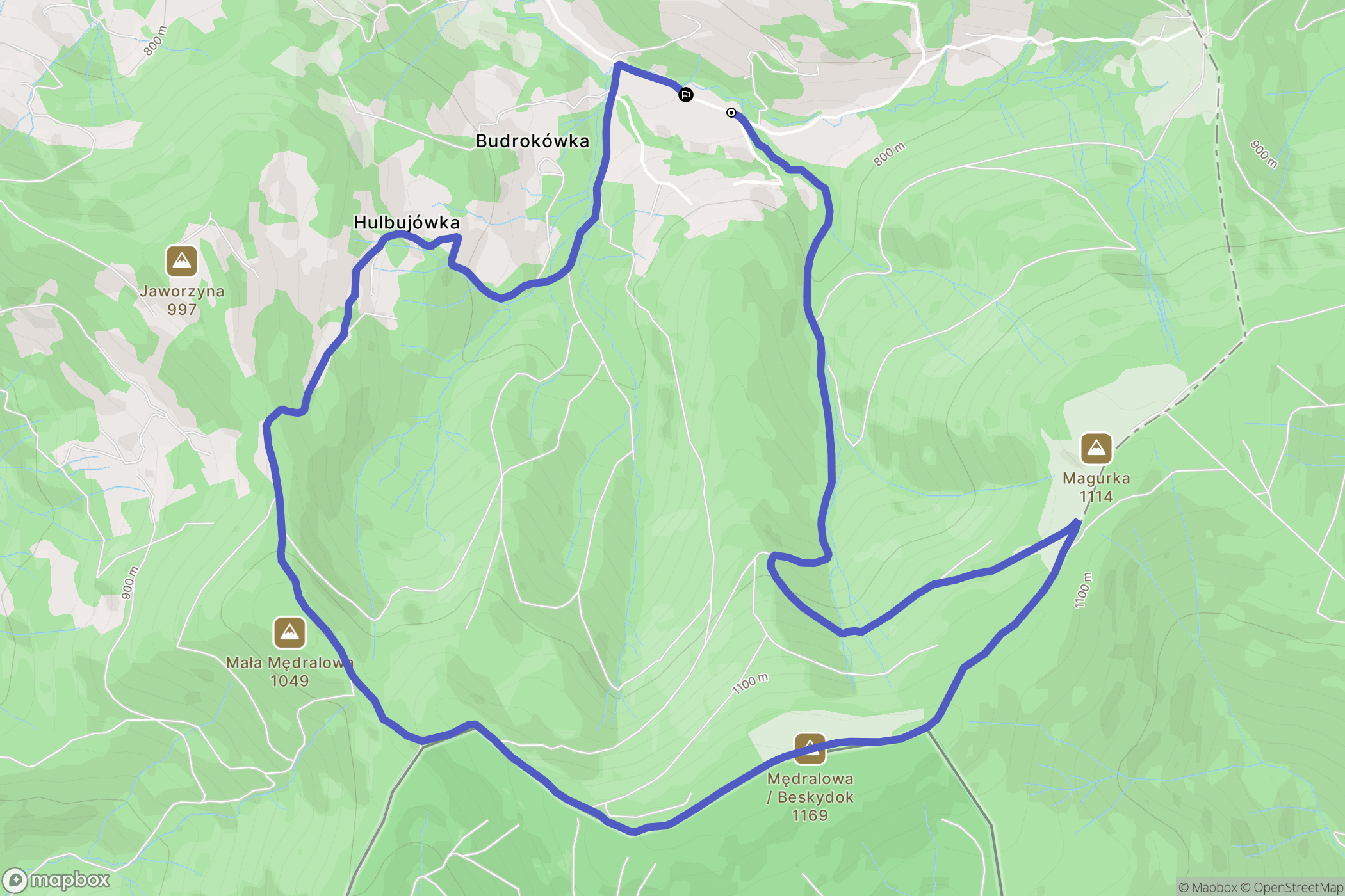 Przyborów: mapa trasy - Poland