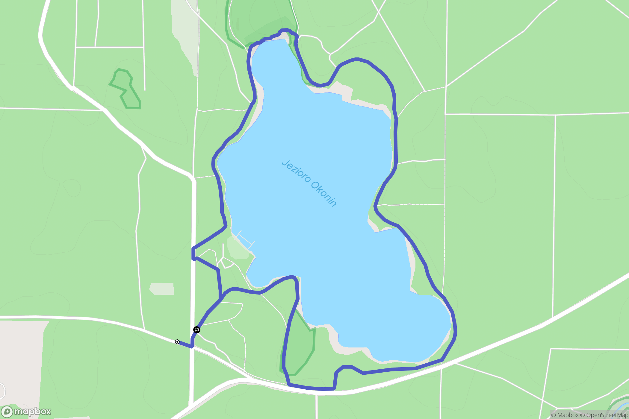 Okonin: mapa trasy - Poland