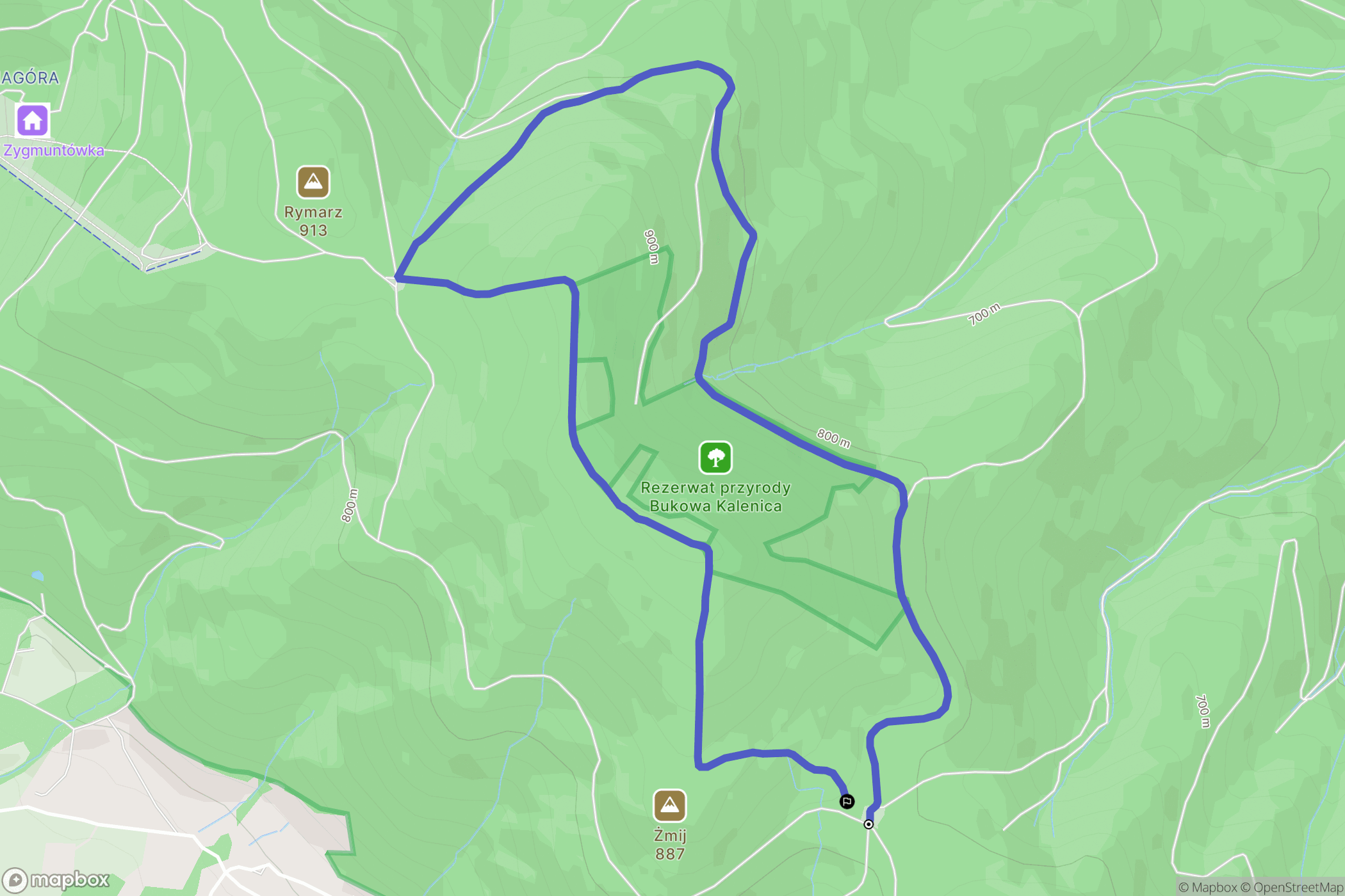 Bielawa: mapa trasy - Poland