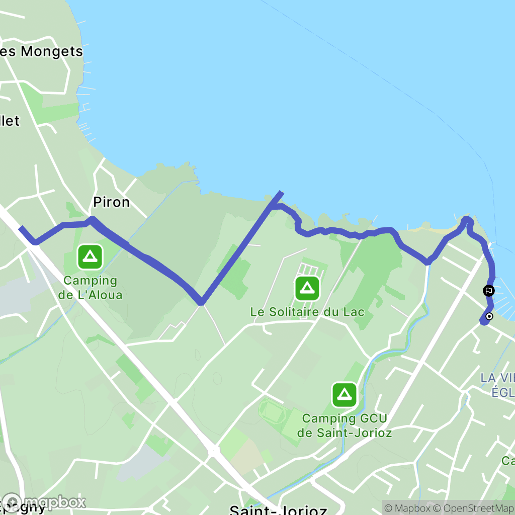 Saint-Jorioz : carte du parcours de randonnée - France