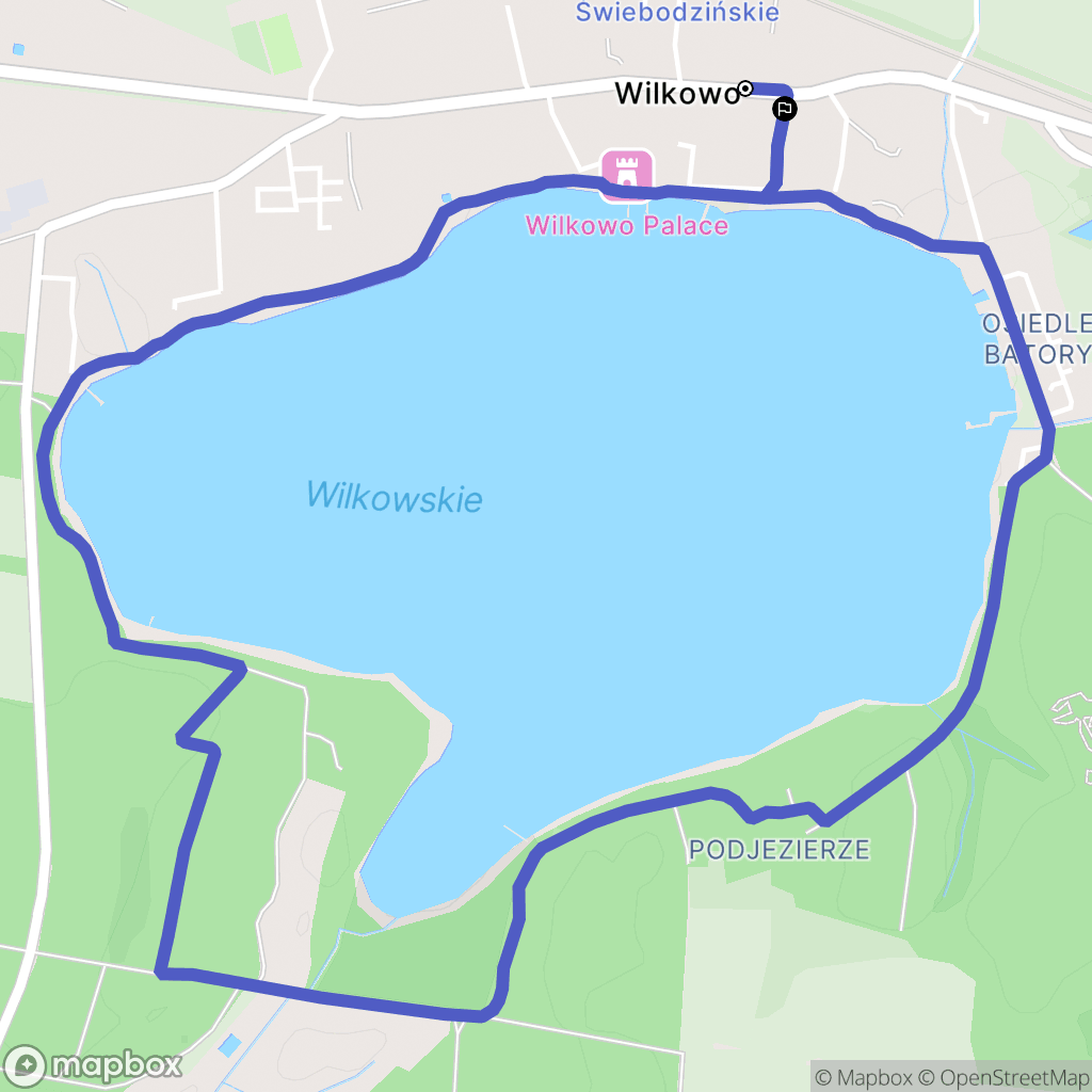 Wilkowo: mapa trasy - Poland