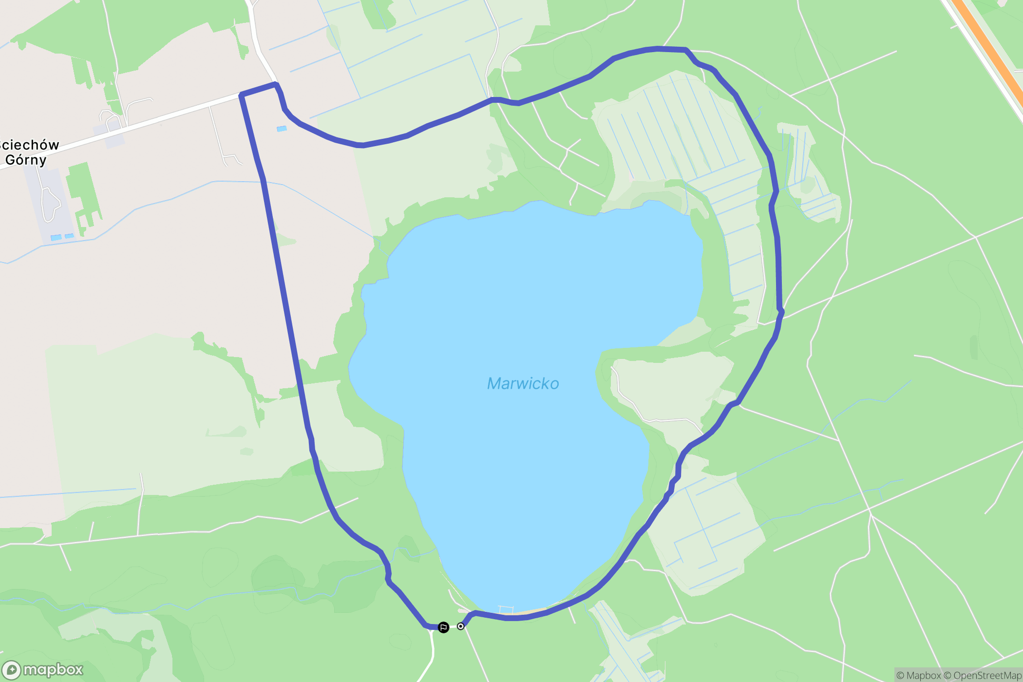 Ściechów: mapa trasy - Poland