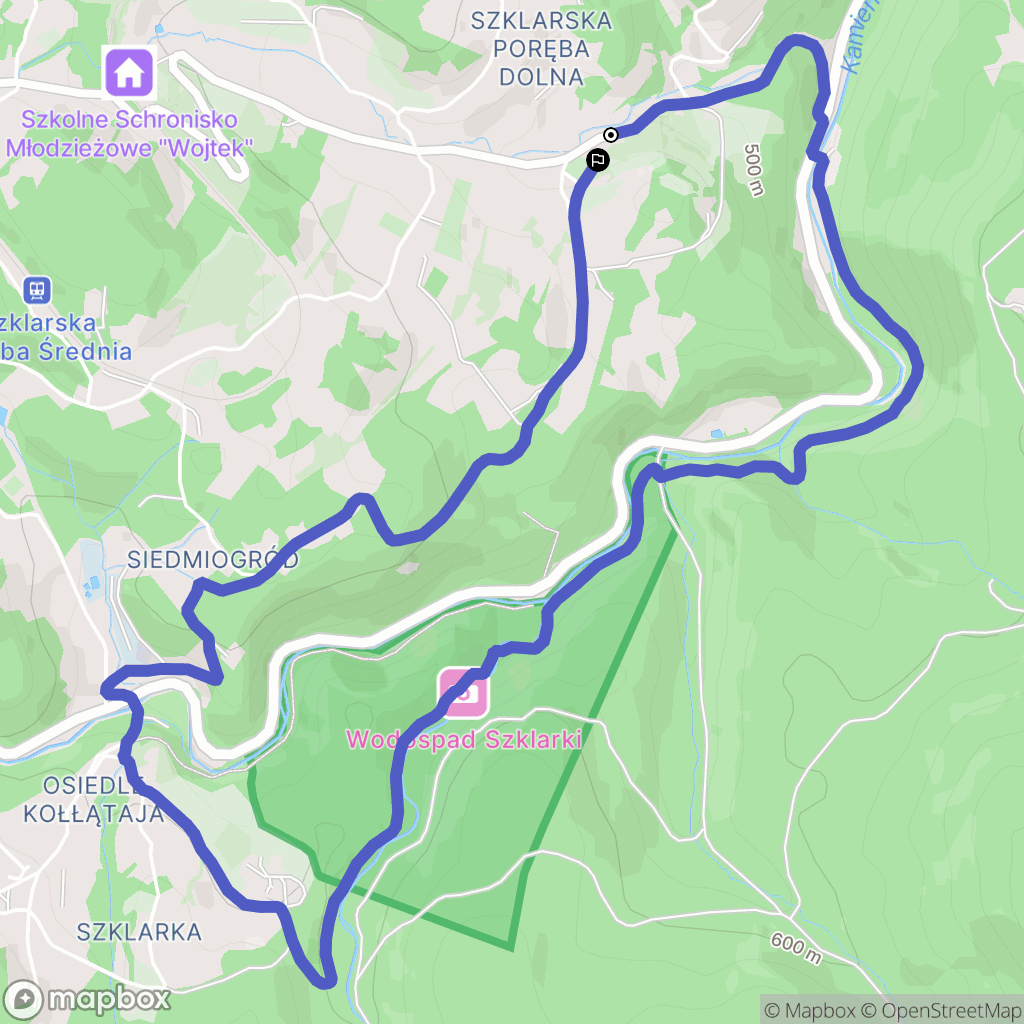 Szklarska Poręba: mapa trasy - Poland