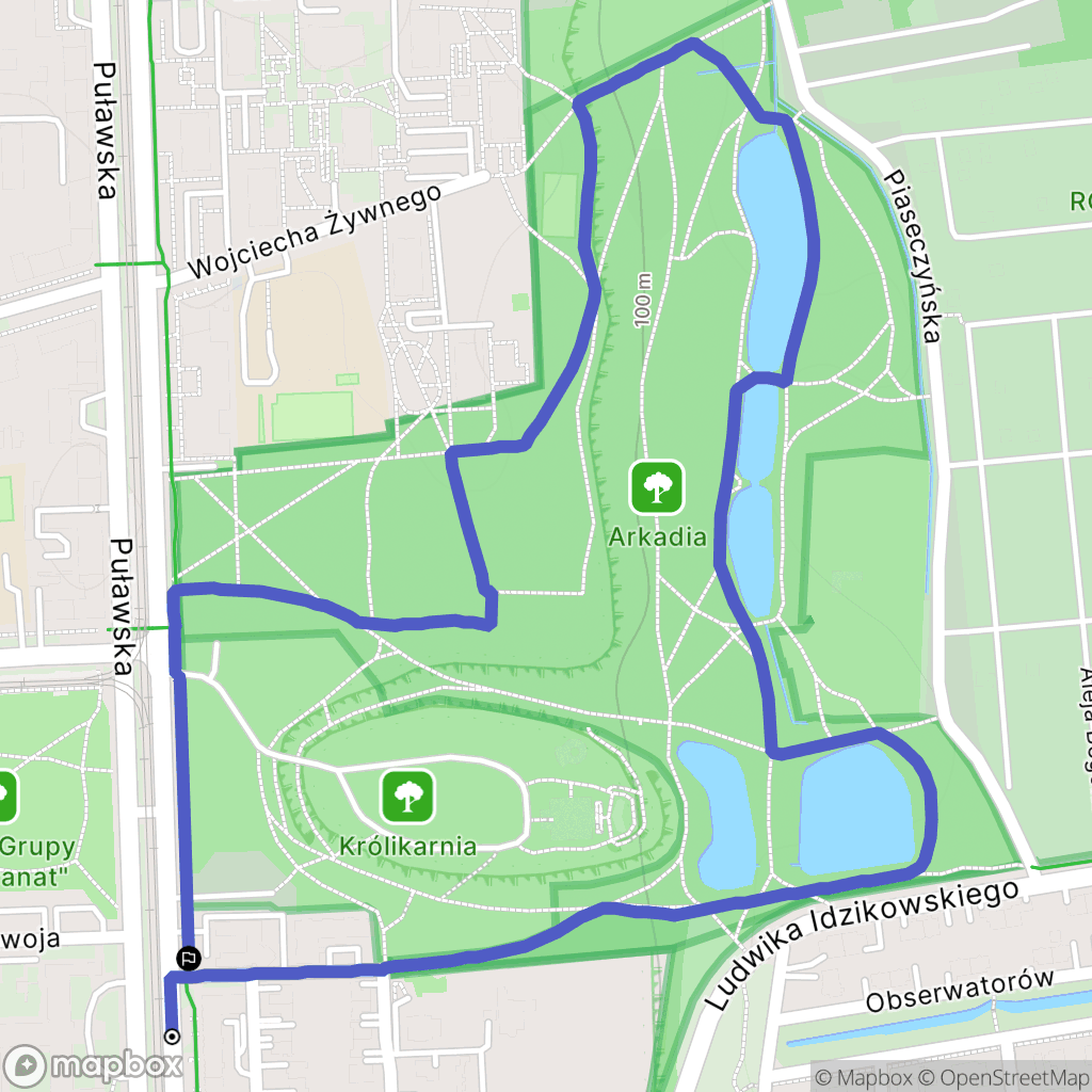 Warszawa: mapa trasy - Poland