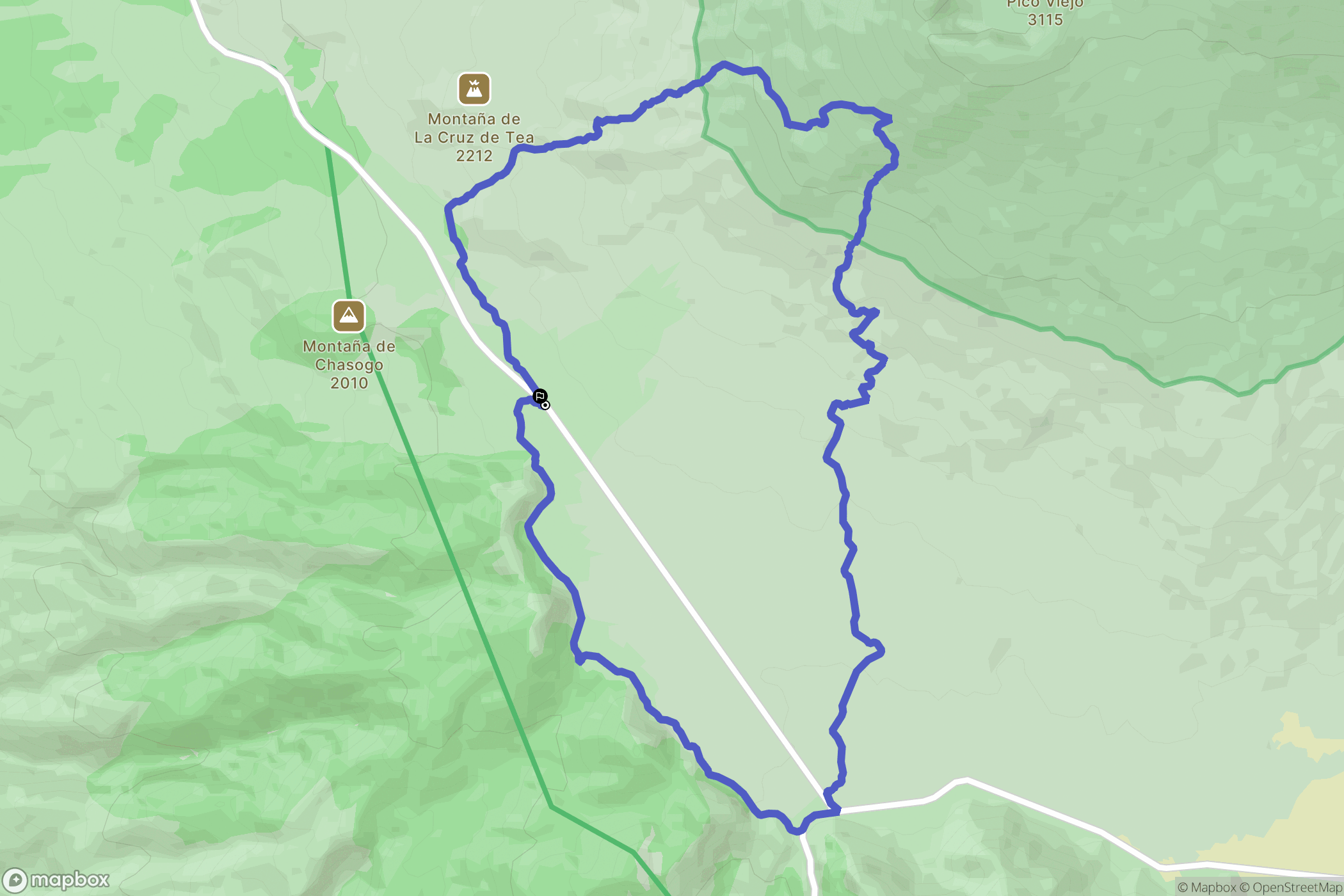Guía de Isora : carte du parcours de randonnée - Spain