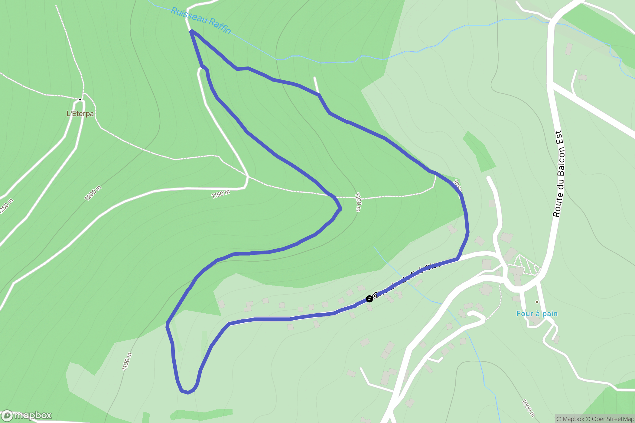 Saint-Andéol : carte du parcours de randonnée - France