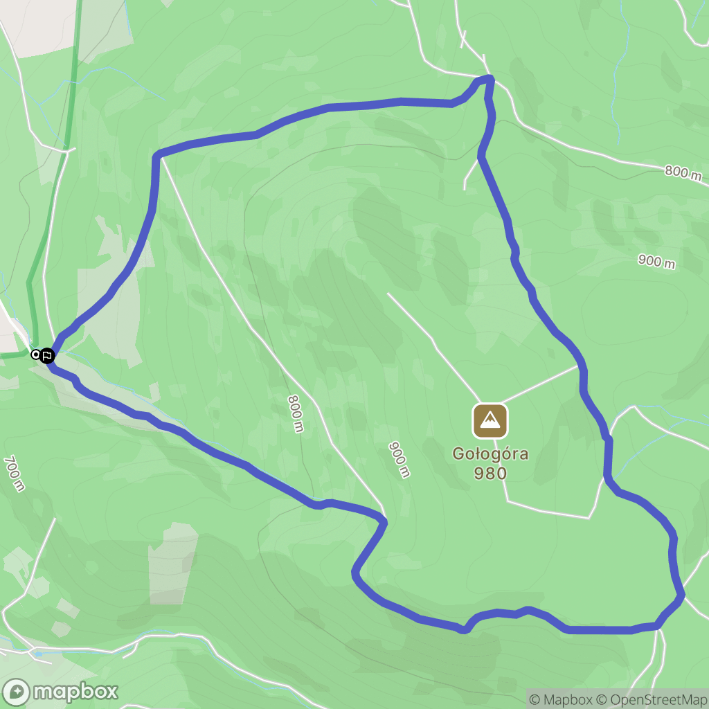 Goszów: mapa trasy - Poland