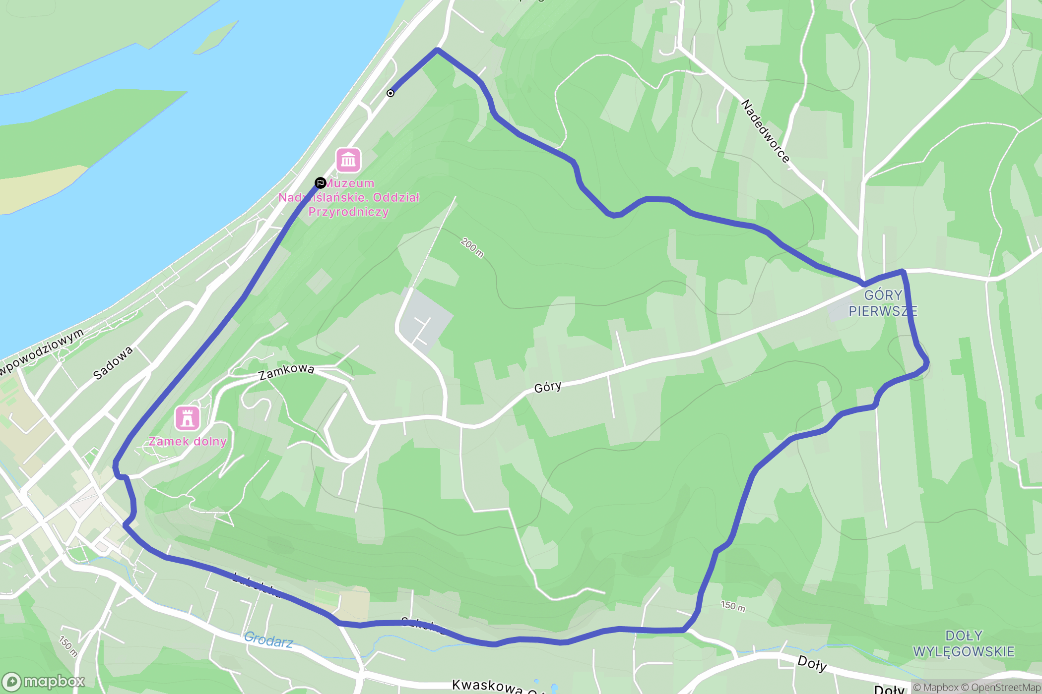 Kazimierz Dolny: mapa trasy - Poland