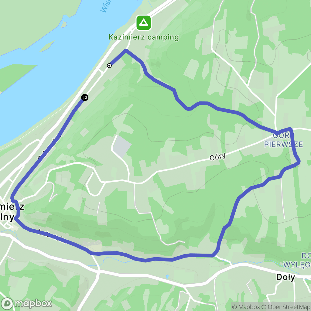 Kazimierz Dolny: mapa trasy - Poland