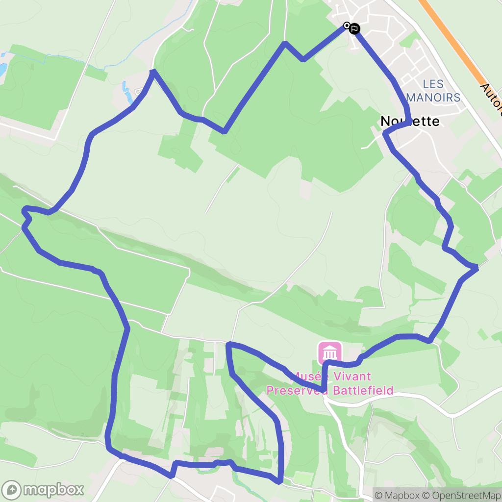 Aix-Noulette : carte du parcours de randonnée - France