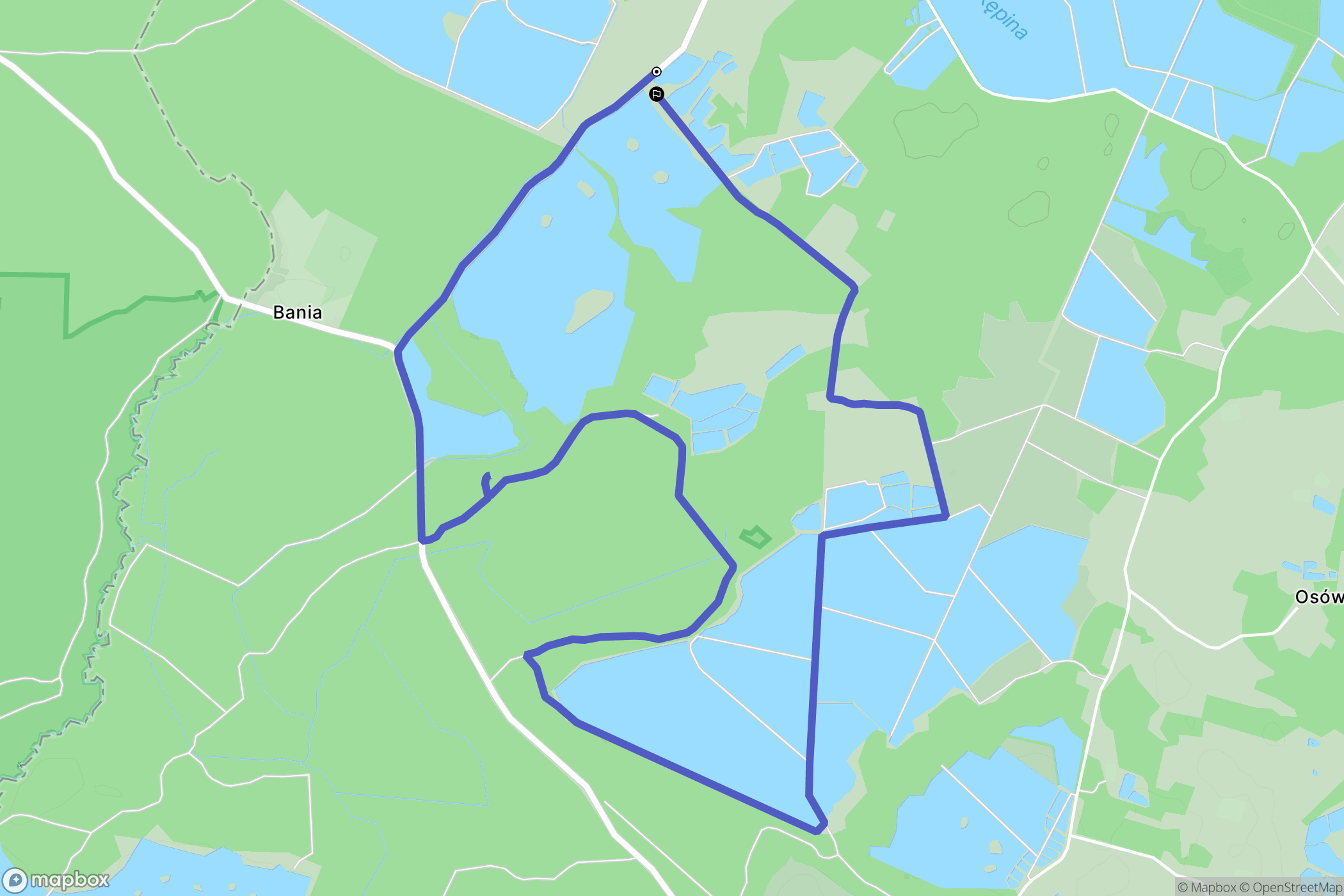 Maliniec: mapa trasy - Poland