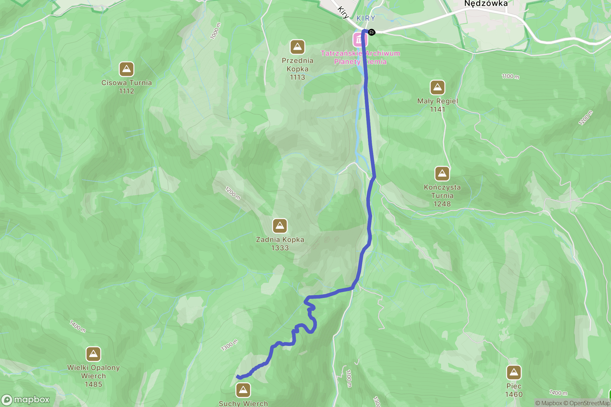Kościelisko: mapa trasy - Poland