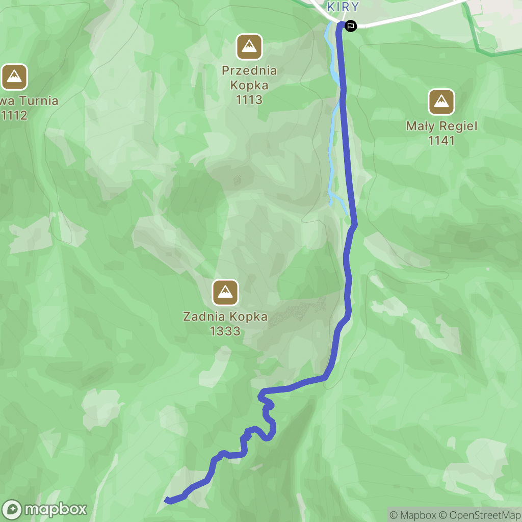 Kościelisko: mapa trasy - Poland