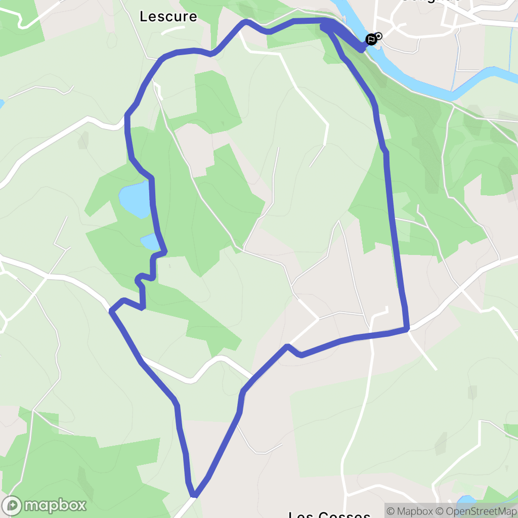 Solignac : carte du parcours de randonnée - France