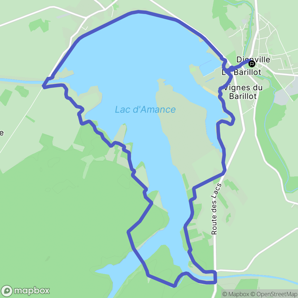 Dienville : carte du parcours de randonnée - France