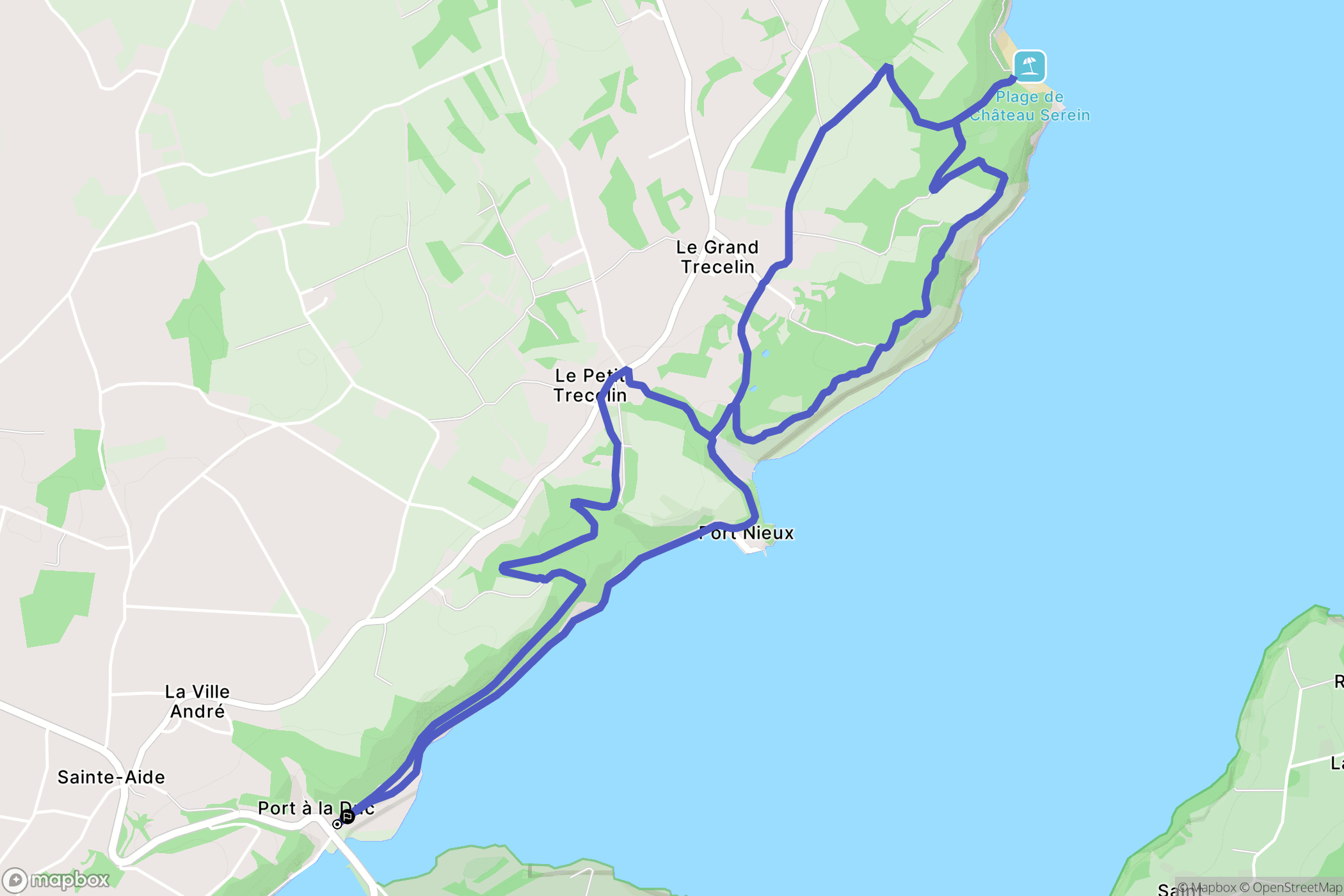 Fréhel : carte du parcours de randonnée - France