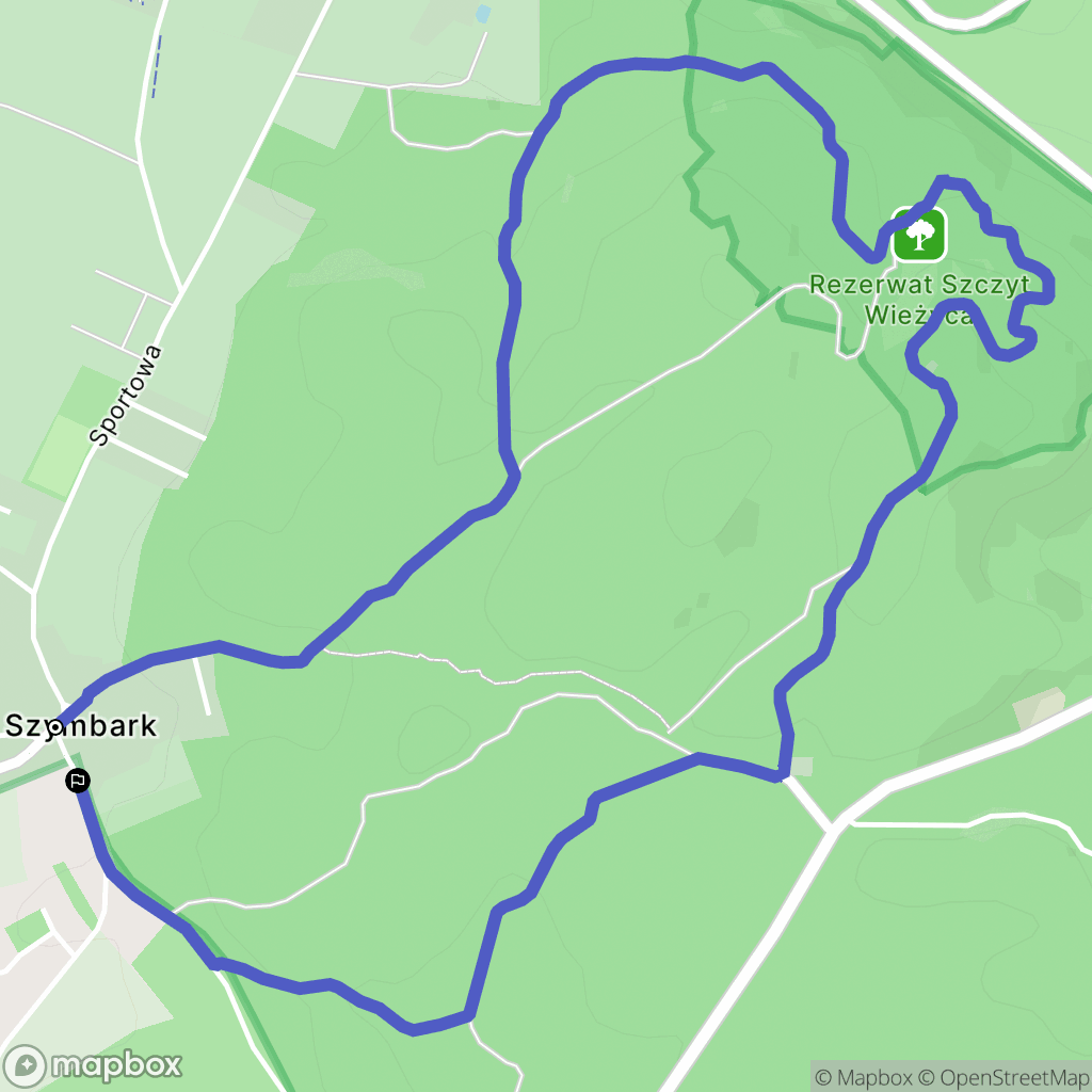 Szymbark: mapa trasy - Poland