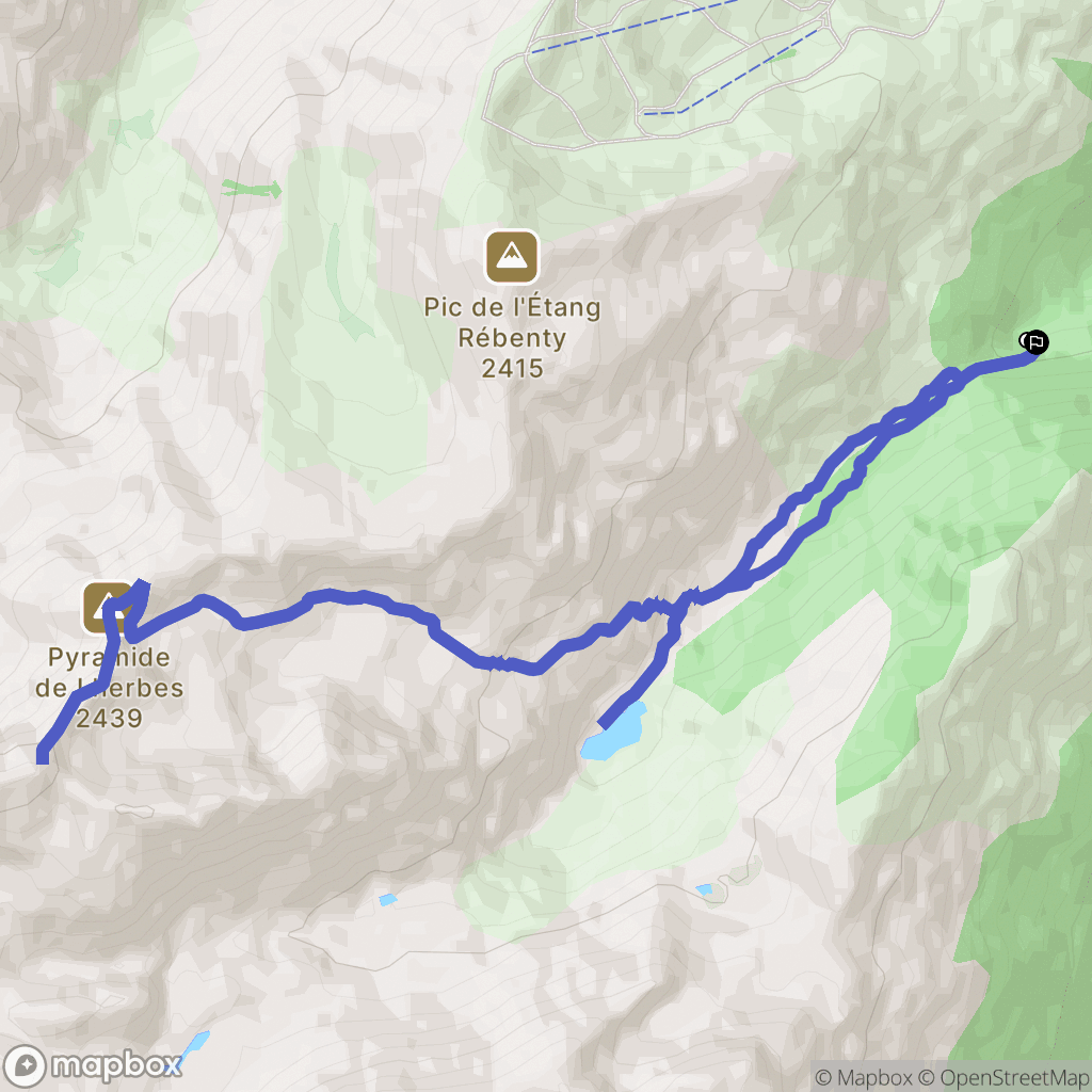 Mérens-les-Vals : carte du parcours de randonnée - France