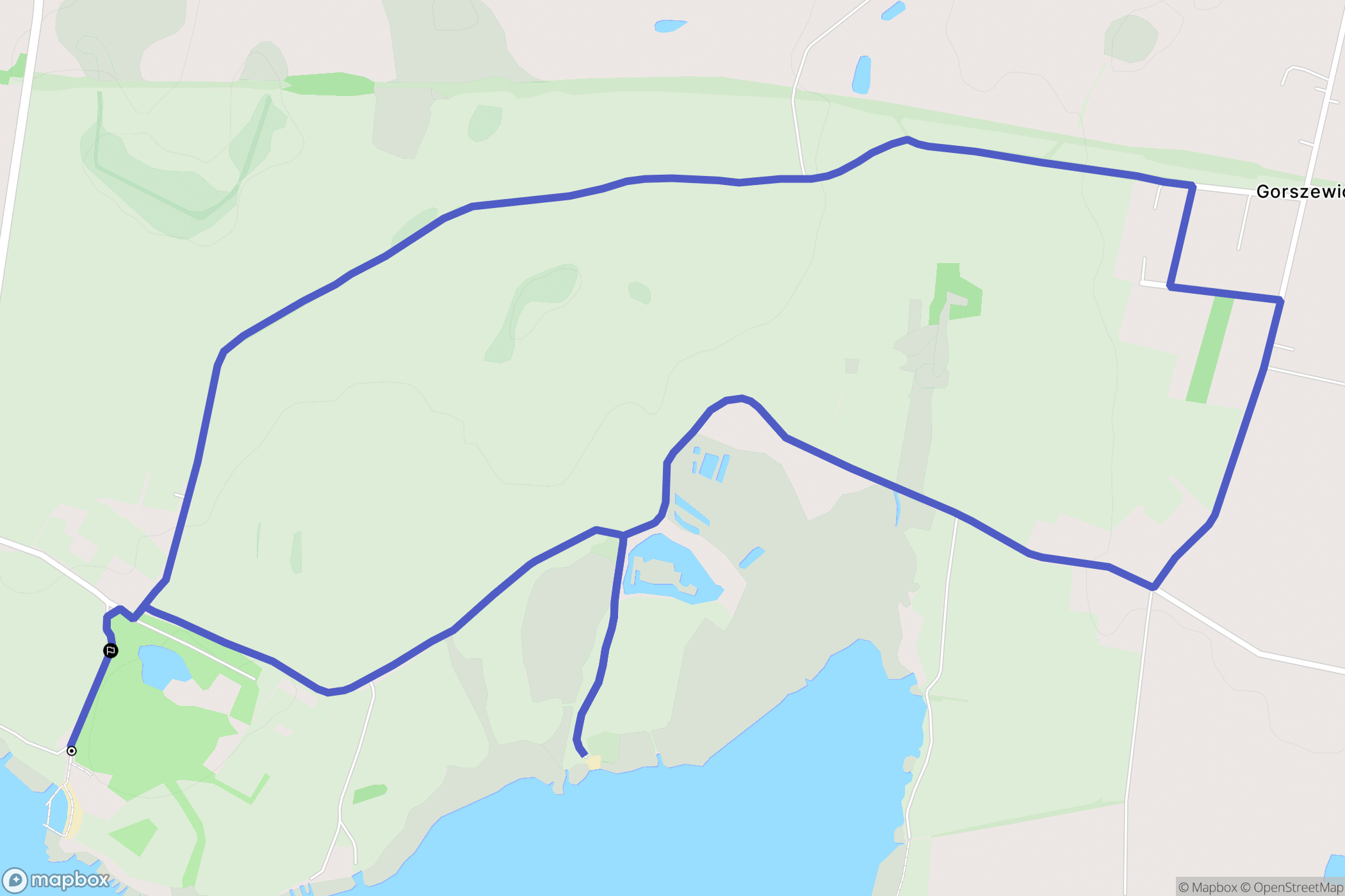 Komorowo: mapa trasy - Poland