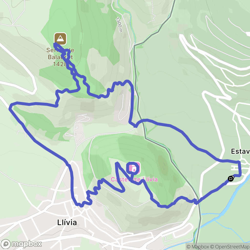 Estavar : carte du parcours de randonnée - France