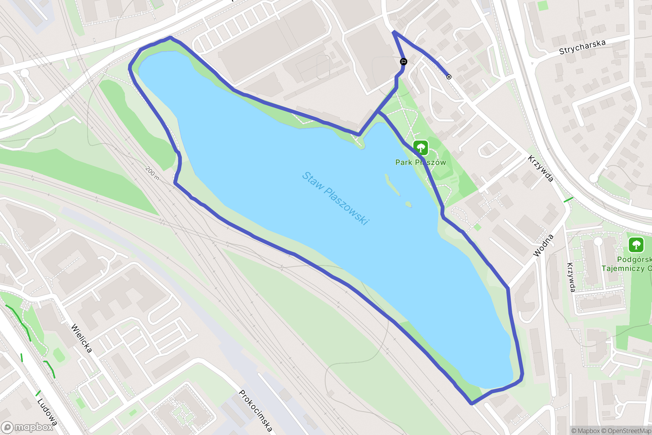 Kraków: mapa trasy - Poland