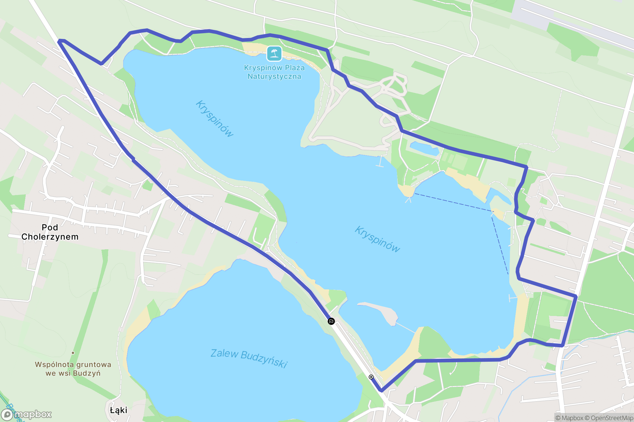 Budzyń: mapa trasy - Poland