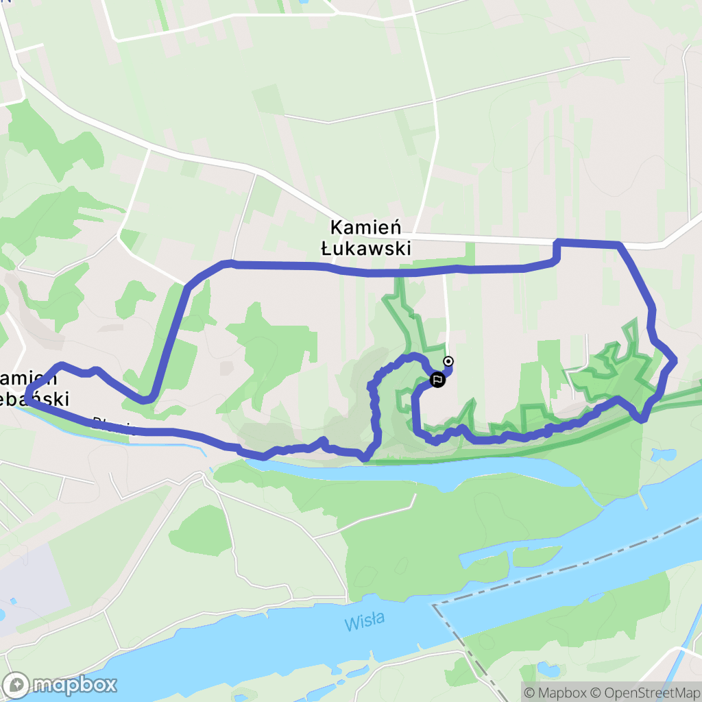 Kamień Łukawski: mapa trasy - Poland