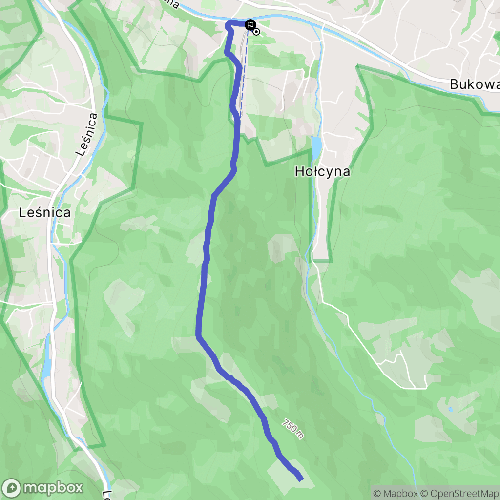 Brenna: mapa trasy - Poland