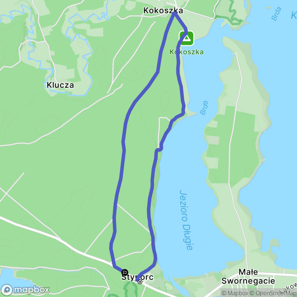 Styporc: mapa trasy - Poland