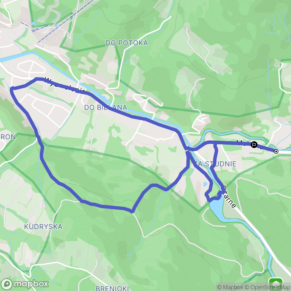 Wisła: mapa trasy - Poland