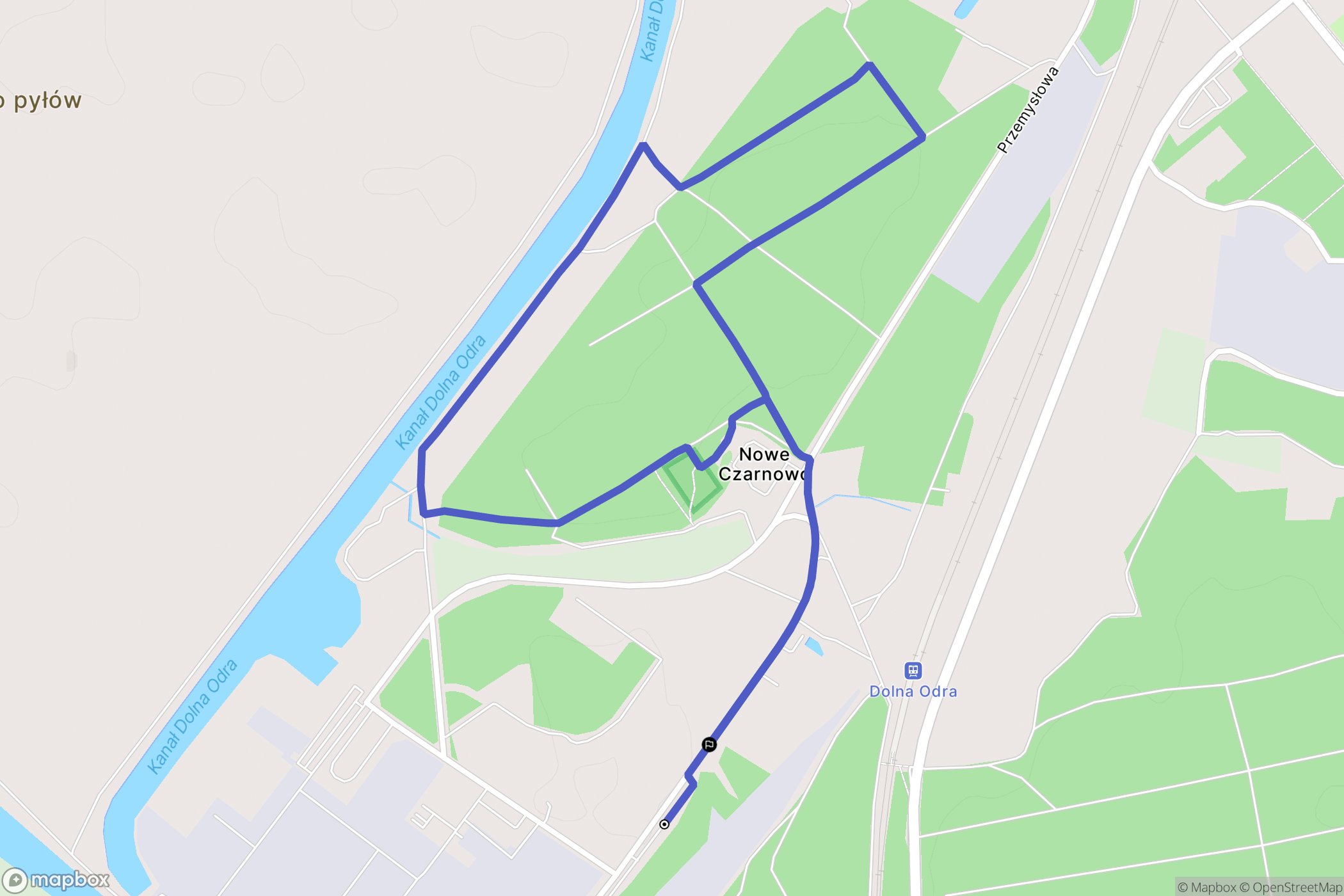 Nowe Czarnowo: mapa trasy - Poland