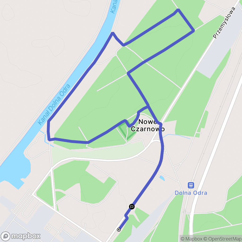 Nowe Czarnowo: mapa trasy - Poland