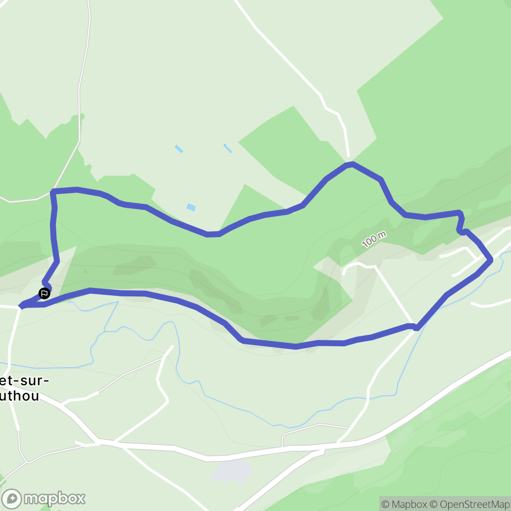 Livet-sur-Authou : carte du parcours de randonnée - France