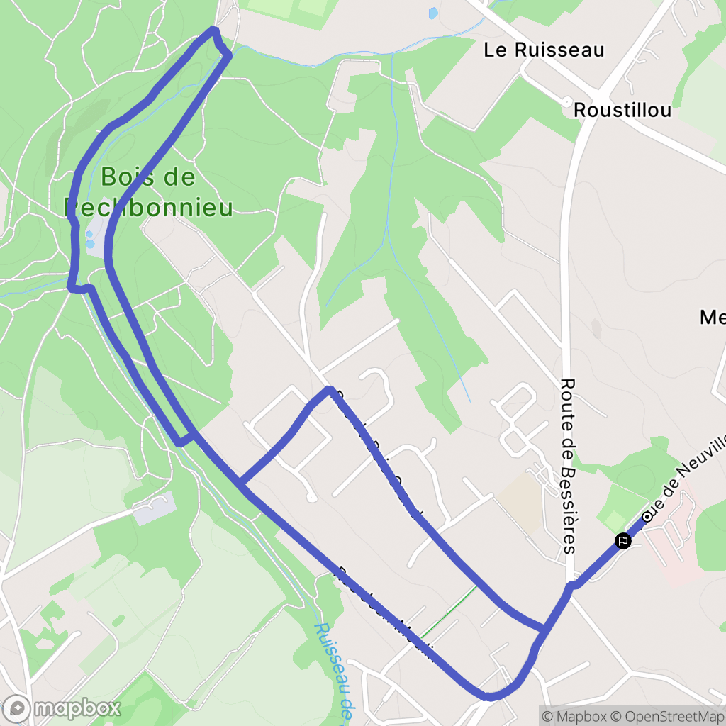 Montberon : carte du parcours de randonnée - France