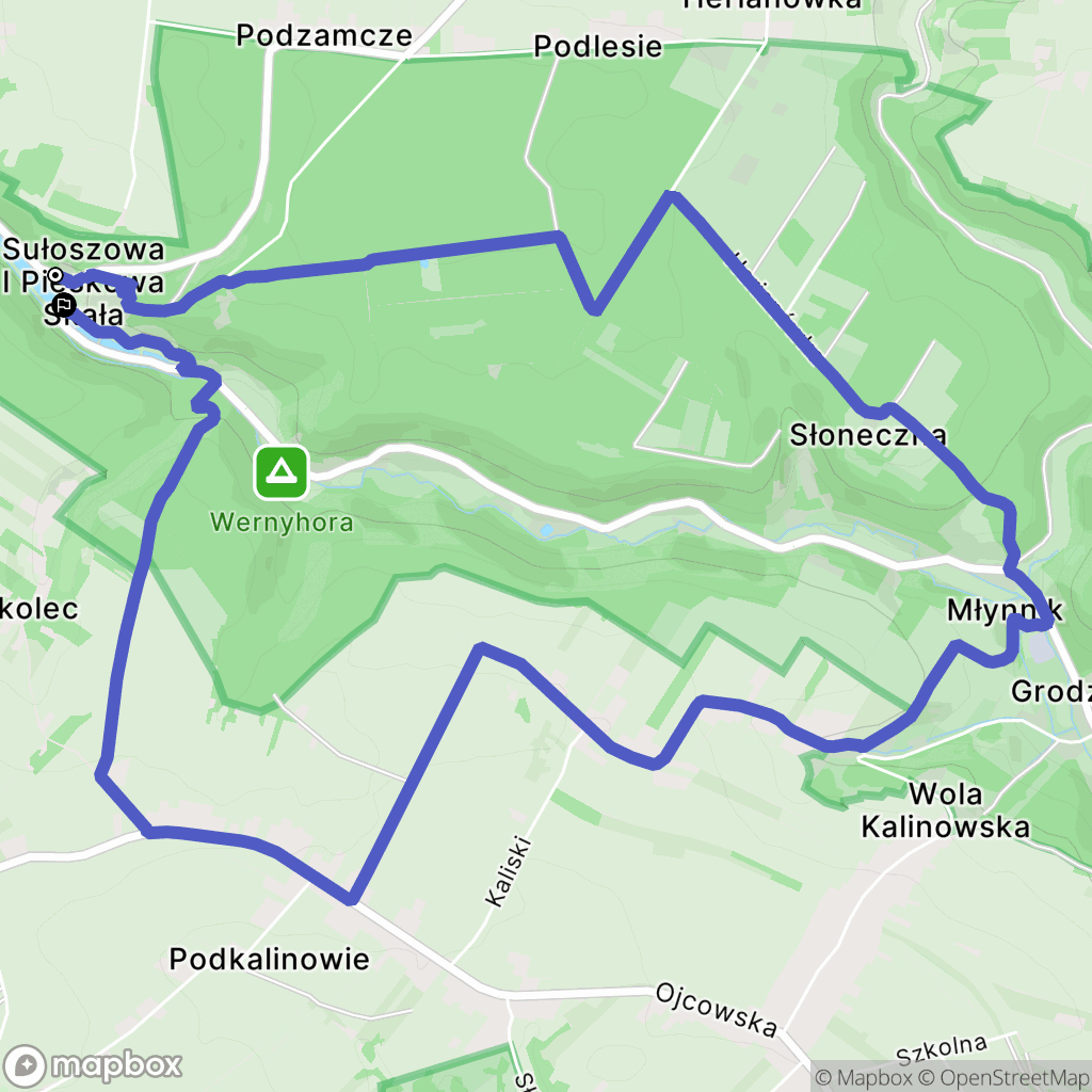 Sułoszowa: mapa trasy - Poland