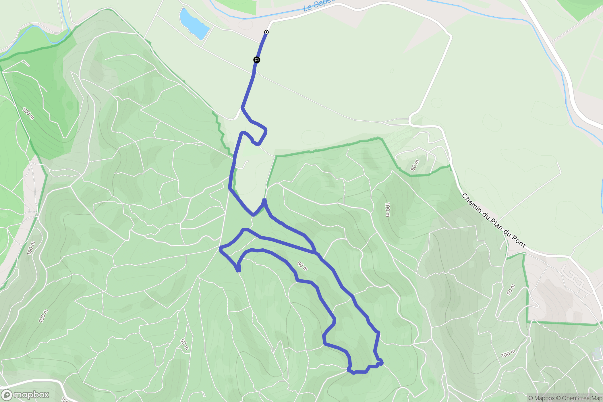 Hyères : carte du parcours de randonnée - France