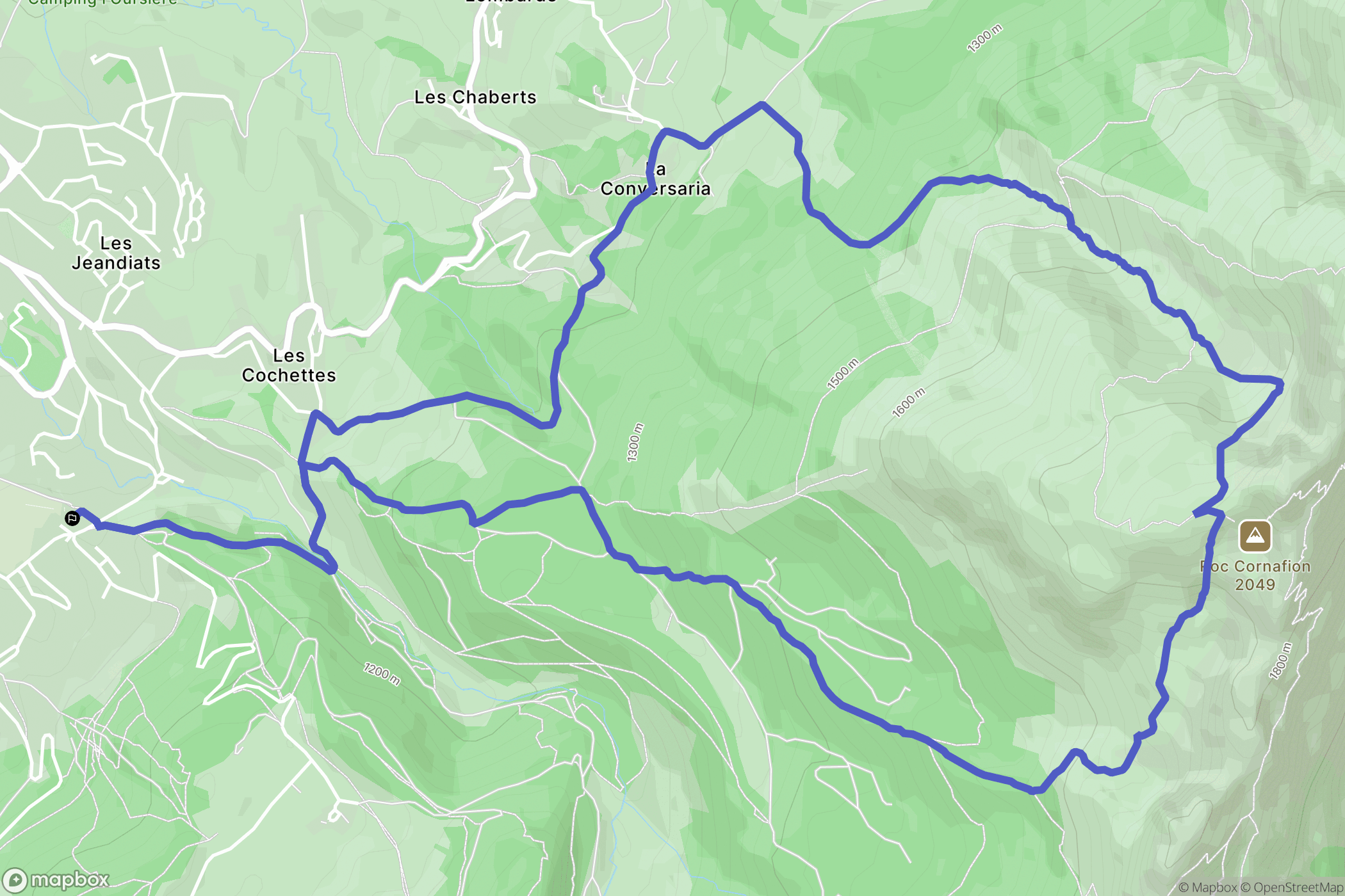 Villard-de-Lans : carte du parcours de randonnée - France