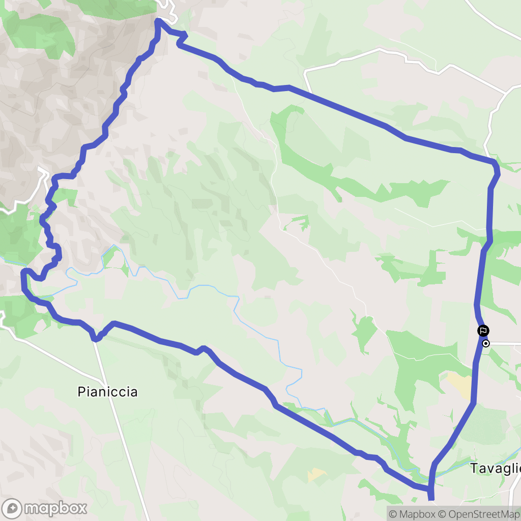Linguizzetta : carte du parcours de randonnée - France
