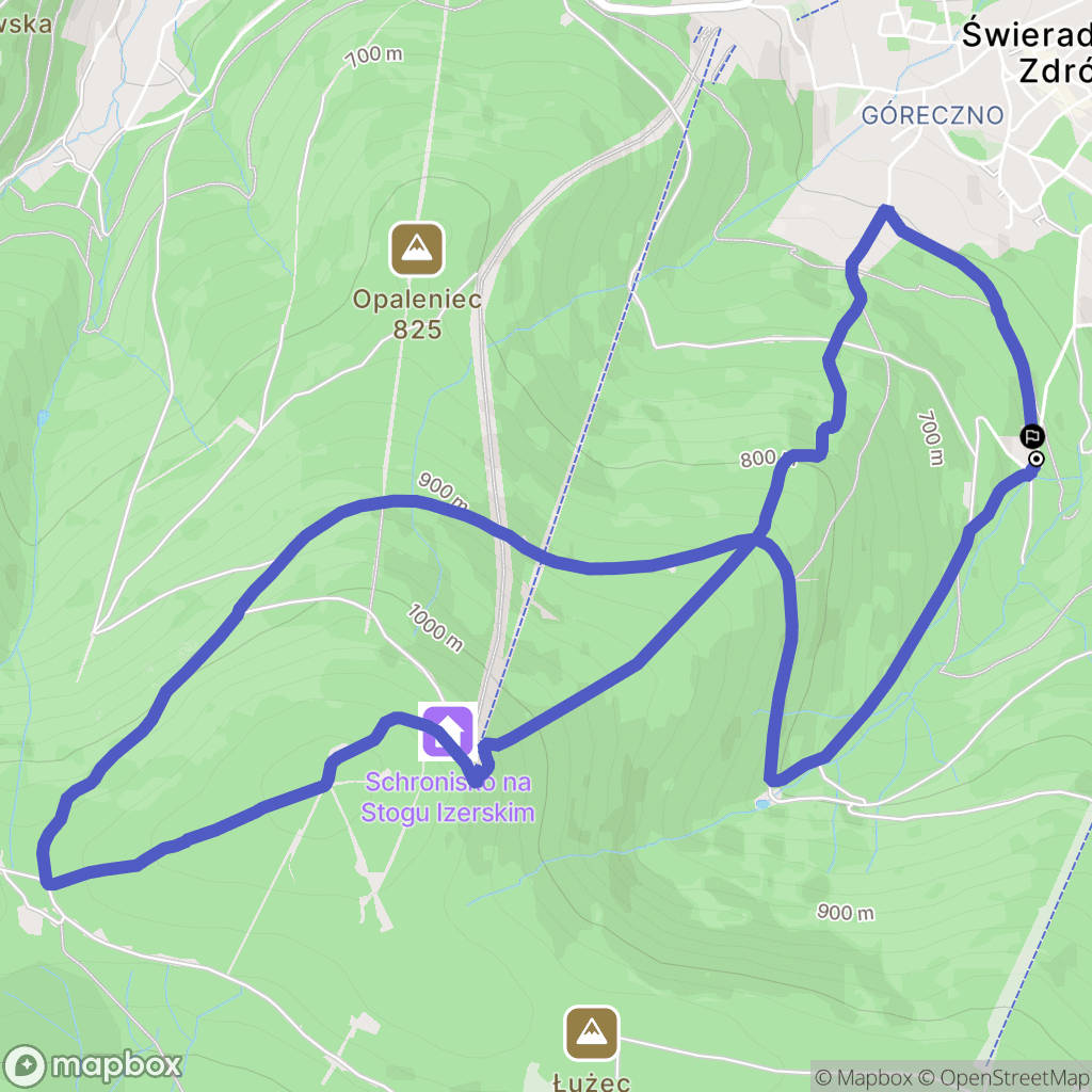 Świeradów-Zdrój: mapa trasy - Poland