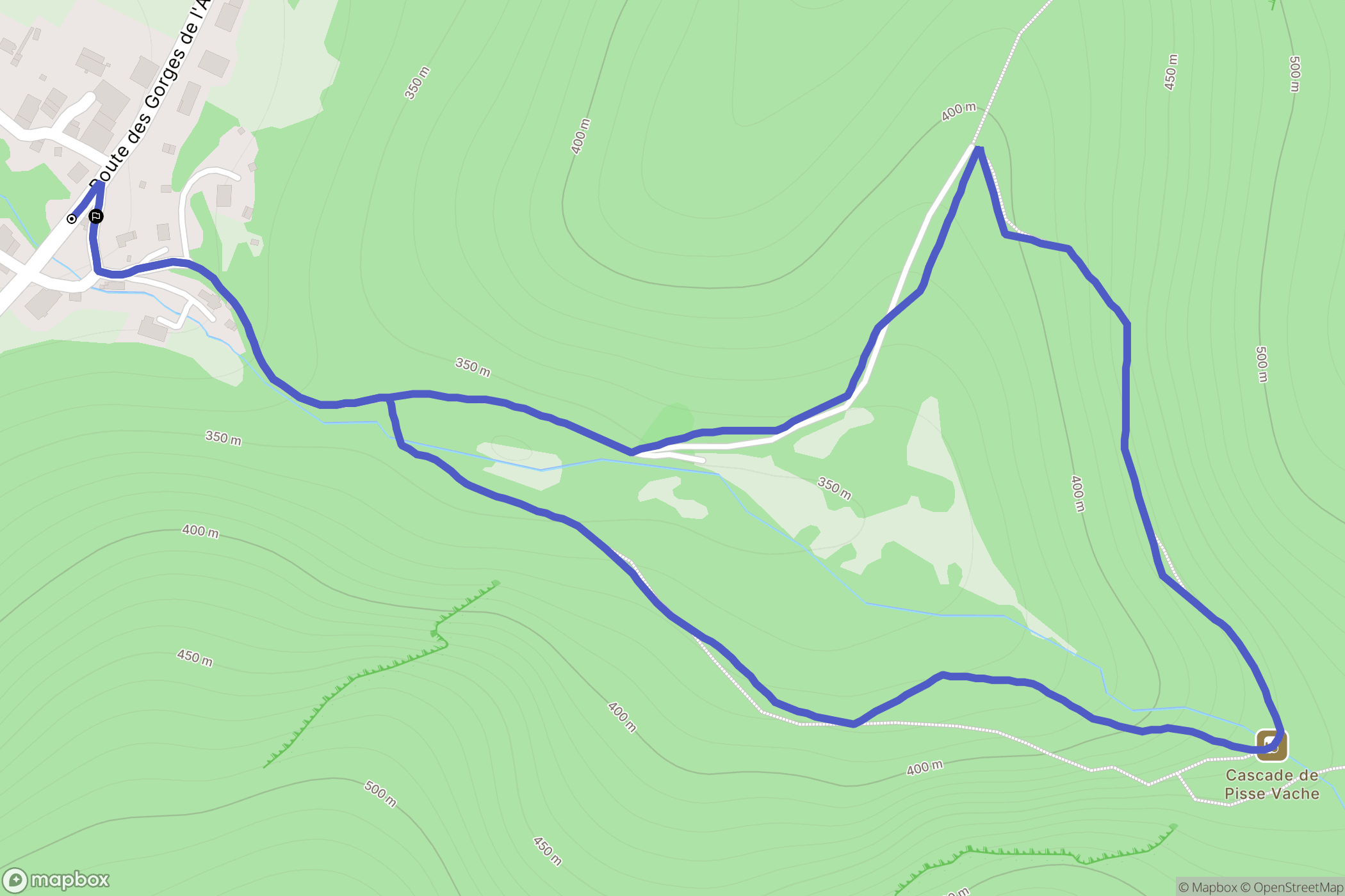 Matafelon-Granges : carte du parcours de randonnée - France