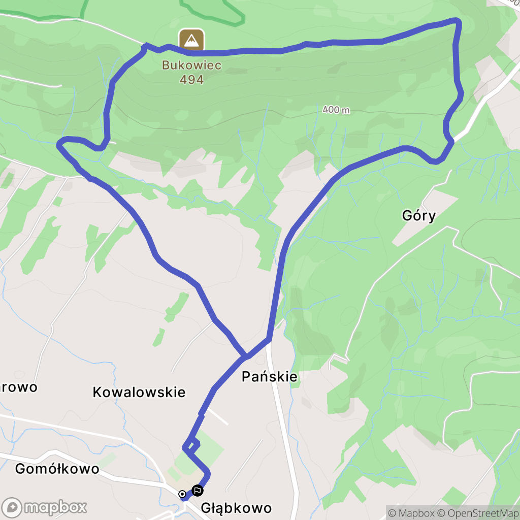 Iwkowa: mapa trasy - Poland
